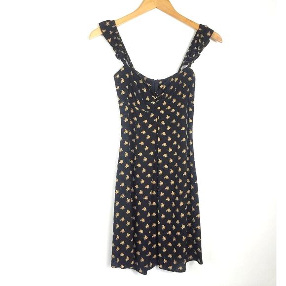 Flynn Skye | Carla Mini Shirt Dress Floral Black Small - Picture 10 of 10